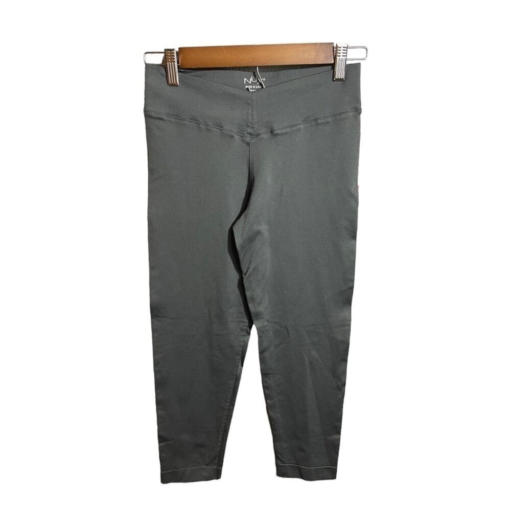 NUX V-Fitness Crop Microfiber Pant in Titanium Gray Size M‎ NWT